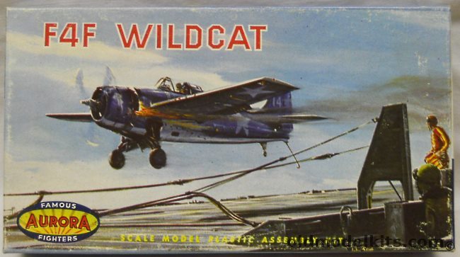 Aurora 1/65 Grumman F4F Wildcat, 497-49 plastic model kit